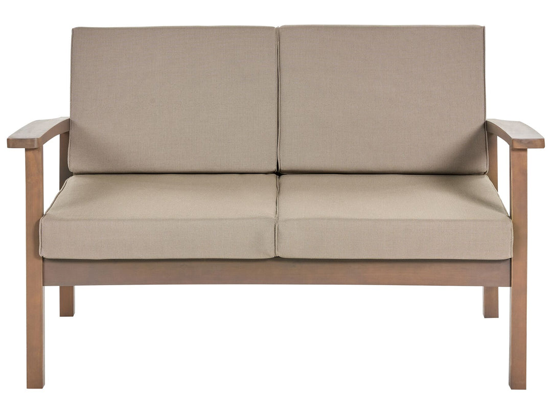 Manila Garden Lounge Set with Table 4 Seater Acacia Wood Dark Brown
