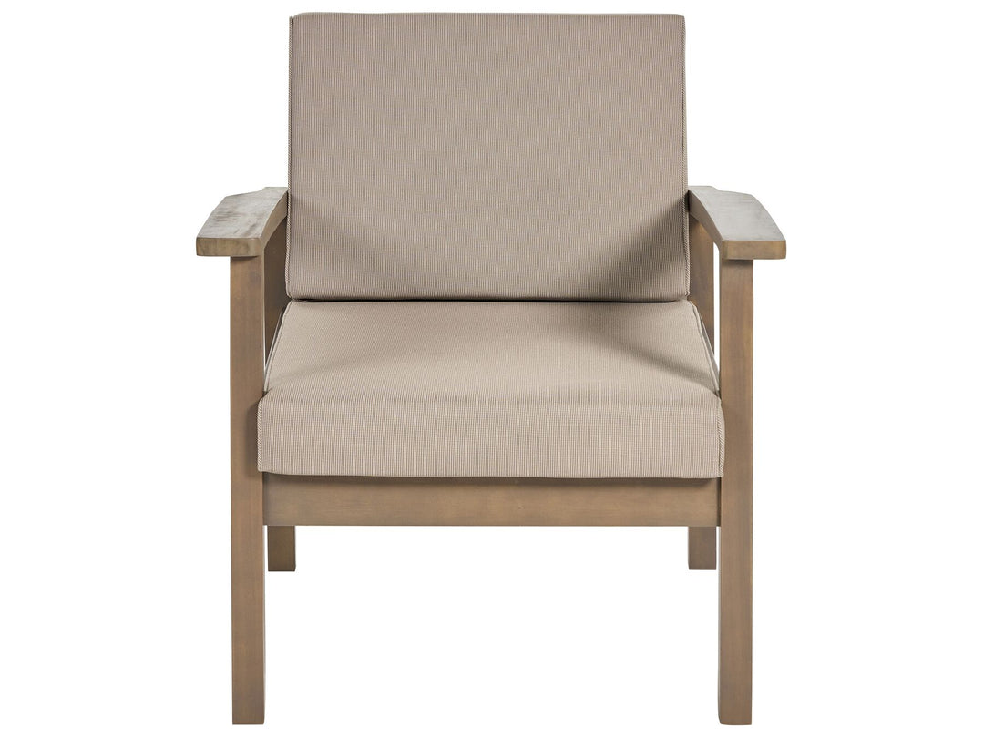 Manila Garden Lounge Set with Table 4 Seater Acacia Wood Dark Brown
