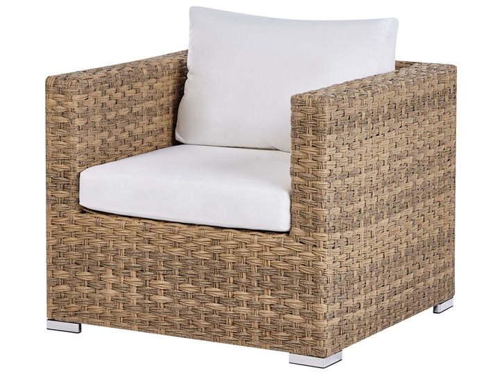 Xxl Garden Lounge Set with Table 8 Seater Right Hand Modular PE Rattan Light Brown