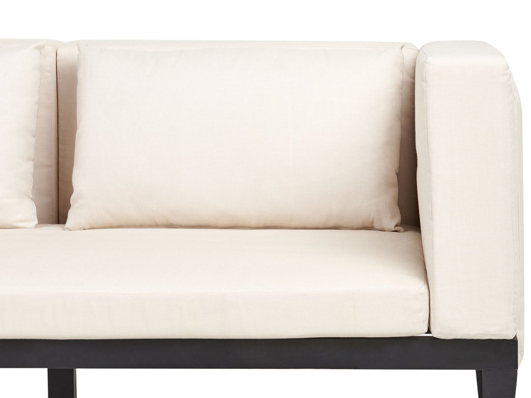 Bracciano Garden Corner Sofa with Table 3 Seater Right Hand Certified Acacia Wood Light Beige