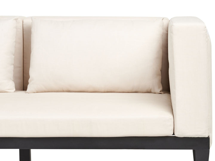 Bracciano Garden Corner Sofa with Table 3 Seater Right Hand Certified Acacia Wood Light Beige