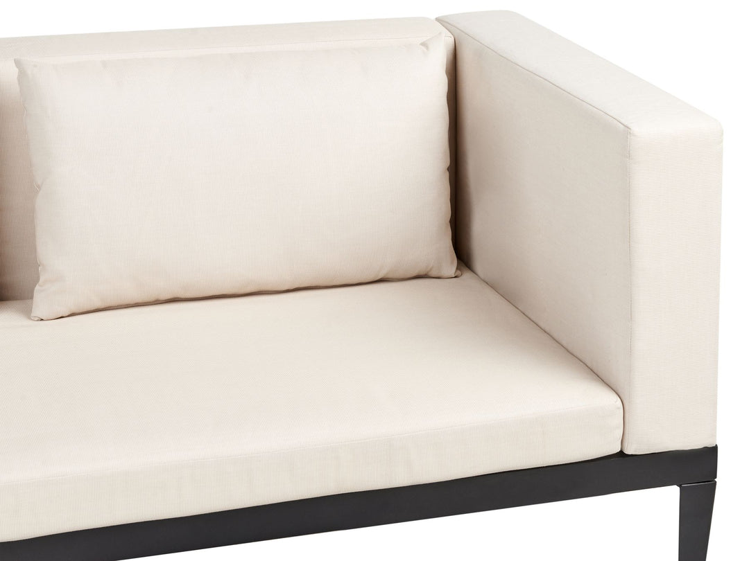 Bracciano Garden Corner Sofa with Table 3 Seater Right Hand Certified Acacia Wood Light Beige