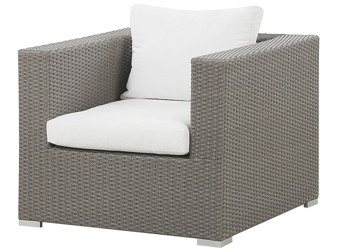 Maestro Pe Garden Lounge Set with Table 8 Seater Modular Rattan Taupe