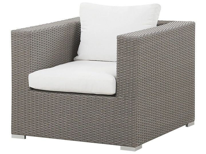 Maestro Pe Garden Lounge Set with Table 8 Seater Modular Rattan Taupe