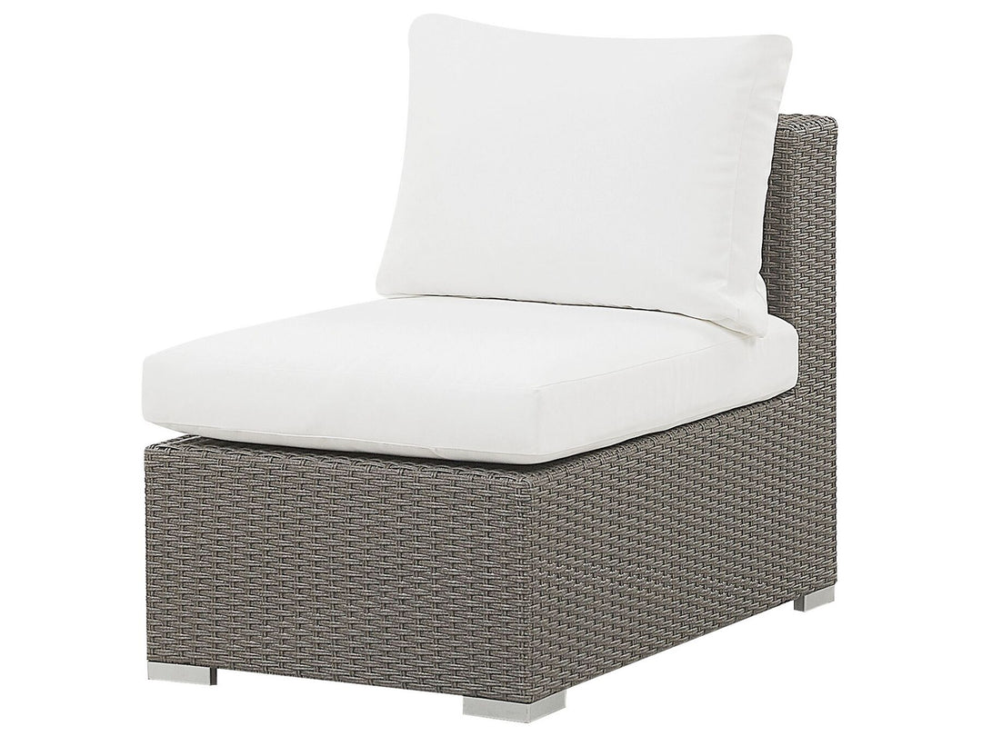 Maestro Pe Garden Lounge Set with Table 8 Seater Modular Rattan Taupe