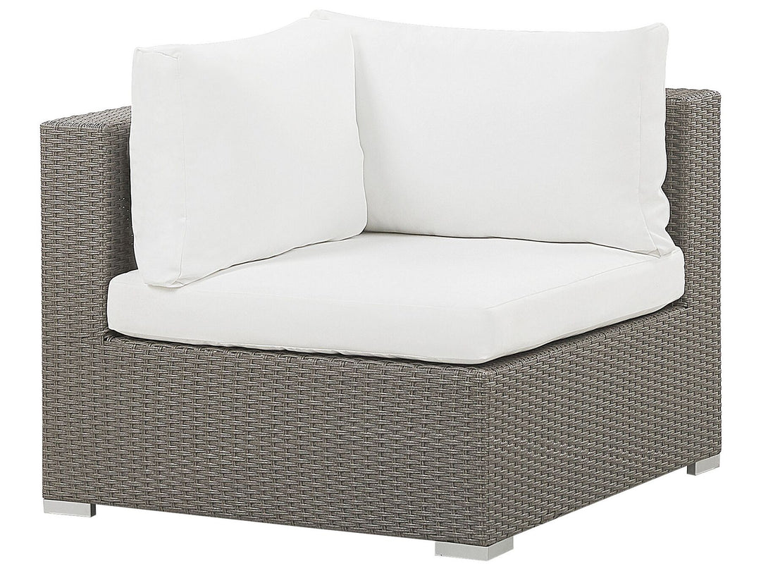 Maestro Pe Garden Lounge Set with Table 8 Seater Modular Rattan Taupe