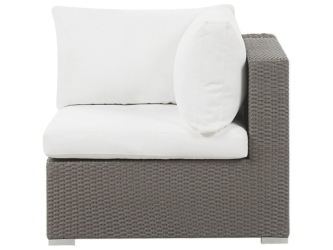Maestro Pe Garden Lounge Set with Table 8 Seater Modular Rattan Taupe