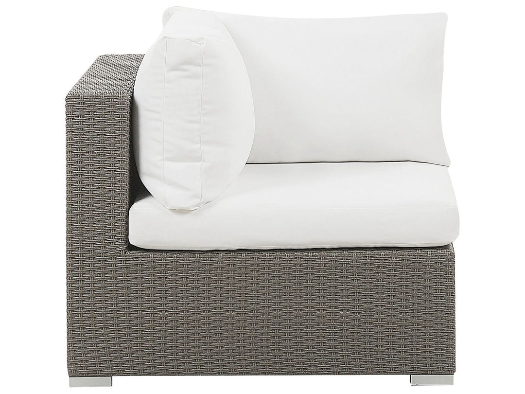 Maestro Pe Garden Lounge Set with Table 8 Seater Modular Rattan Taupe