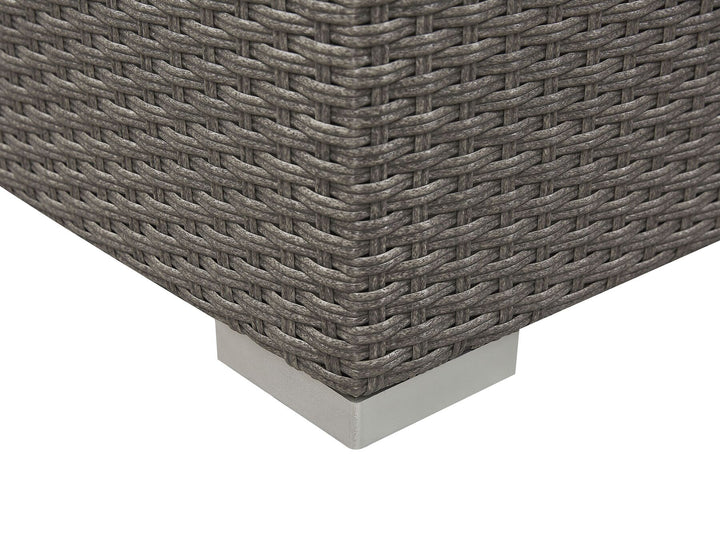 Maestro Pe Garden Lounge Set with Table 8 Seater Modular Rattan Taupe