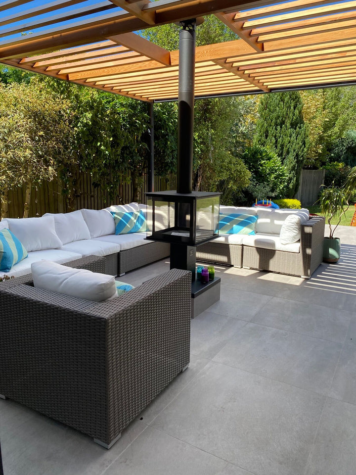 Maestro Pe Garden Lounge Set with Table 8 Seater Modular Rattan Taupe