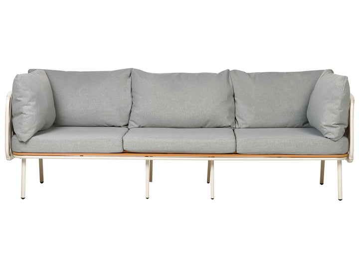 Senise Garden Lounge Set with Table 5 Seater Metal Grey