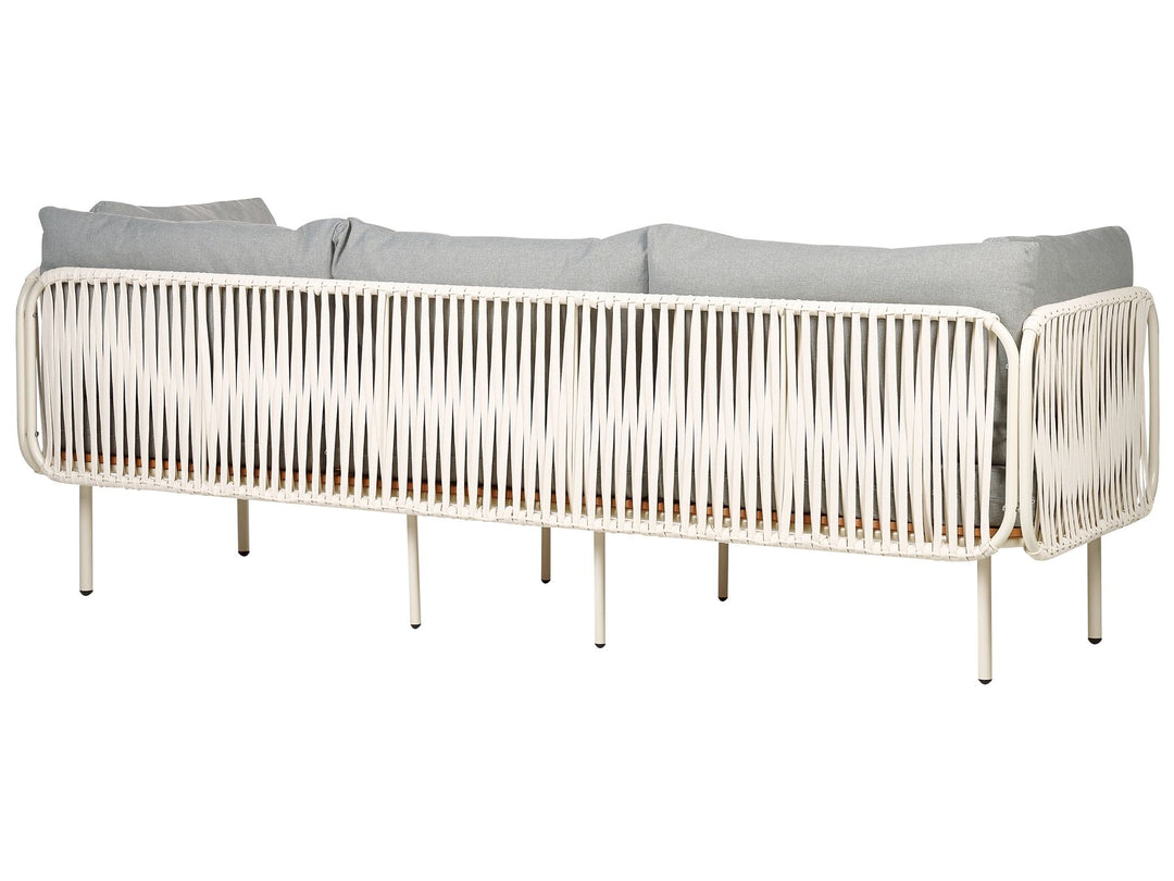 Senise Garden Lounge Set with Table 5 Seater Metal Grey