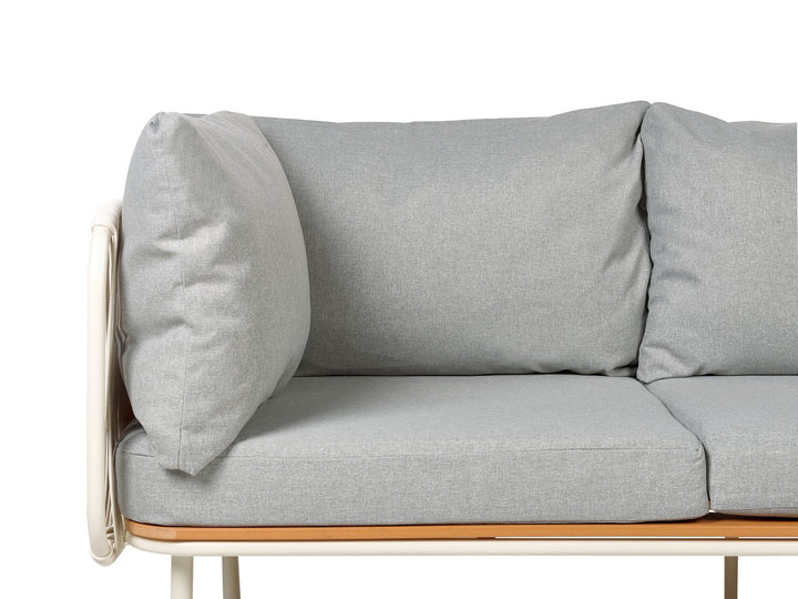Senise Garden Lounge Set with Table 5 Seater Metal Grey