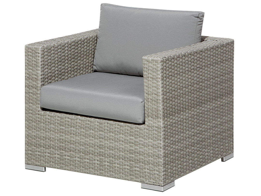Xxl Garden Lounge Set with Table 8 Seater Right Hand Modular PE Rattan Grey