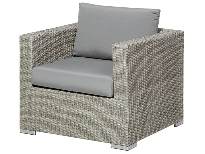 Xxl Garden Lounge Set with Table 8 Seater Right Hand Modular PE Rattan Grey