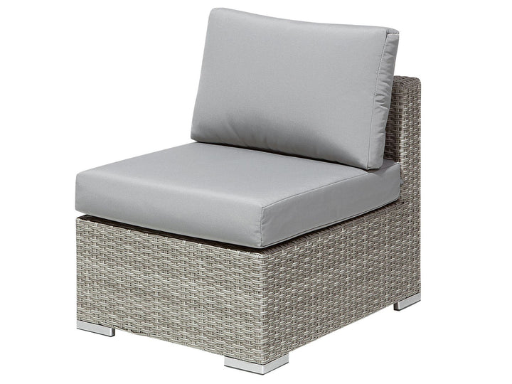 Xxl Garden Lounge Set with Table 8 Seater Right Hand Modular PE Rattan Grey