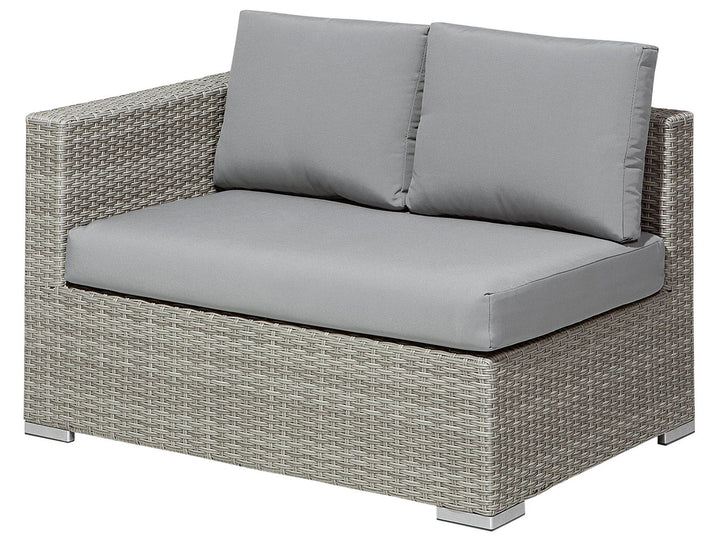 Xxl Garden Lounge Set with Table 8 Seater Right Hand Modular PE Rattan Grey
