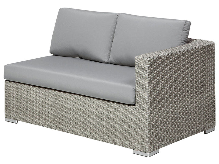 Xxl Garden Lounge Set with Table 8 Seater Right Hand Modular PE Rattan Grey