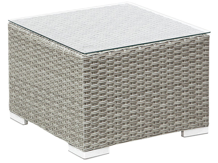 Xxl Garden Lounge Set with Table 8 Seater Right Hand Modular PE Rattan Grey