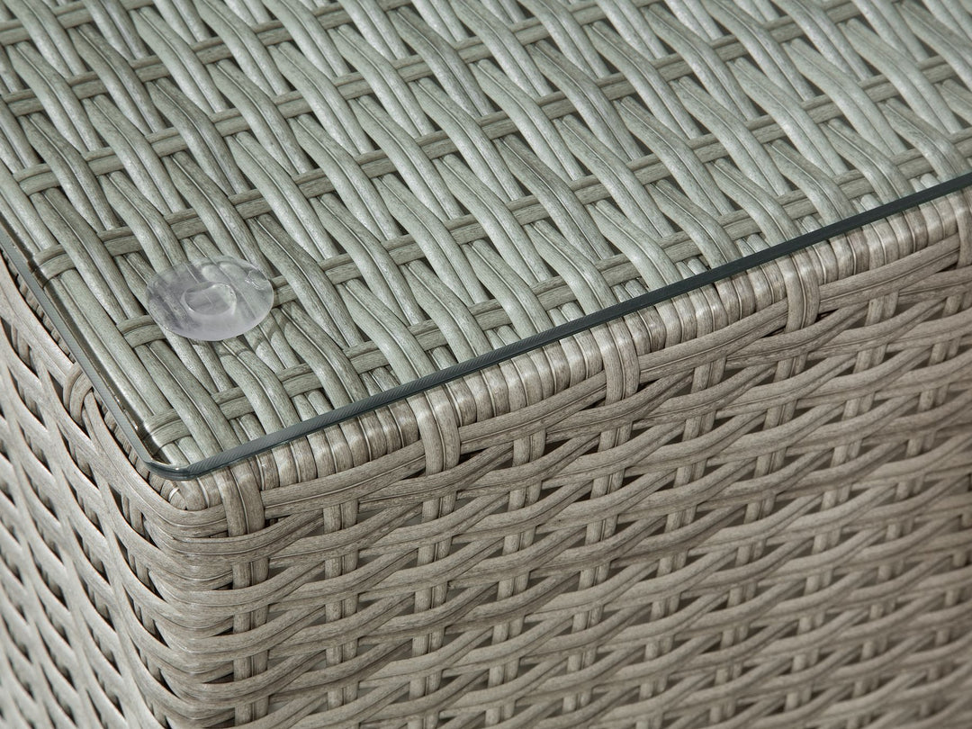 Xxl Garden Lounge Set with Table 8 Seater Right Hand Modular PE Rattan Grey