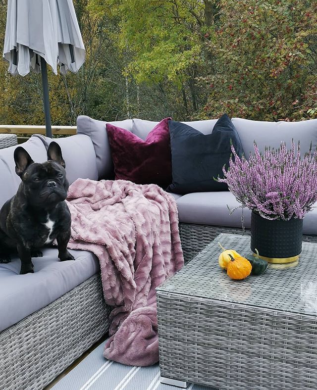 Xxl Garden Lounge Set with Table 8 Seater Right Hand Modular PE Rattan Grey