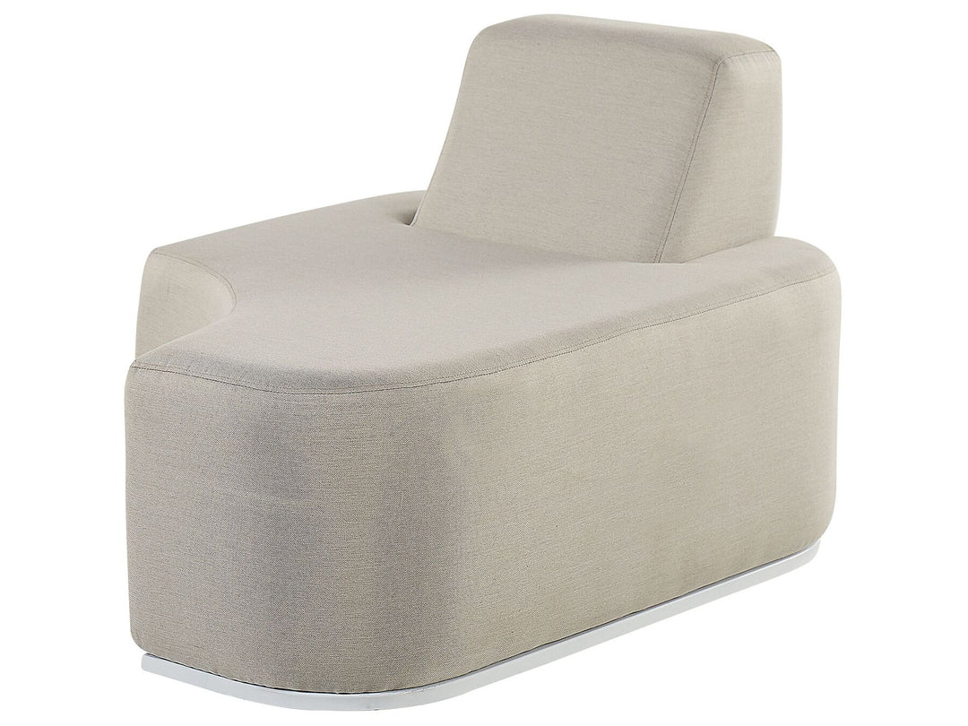 Fabro Garden Lounge Set with Table 2 Seater Modular Light Grey