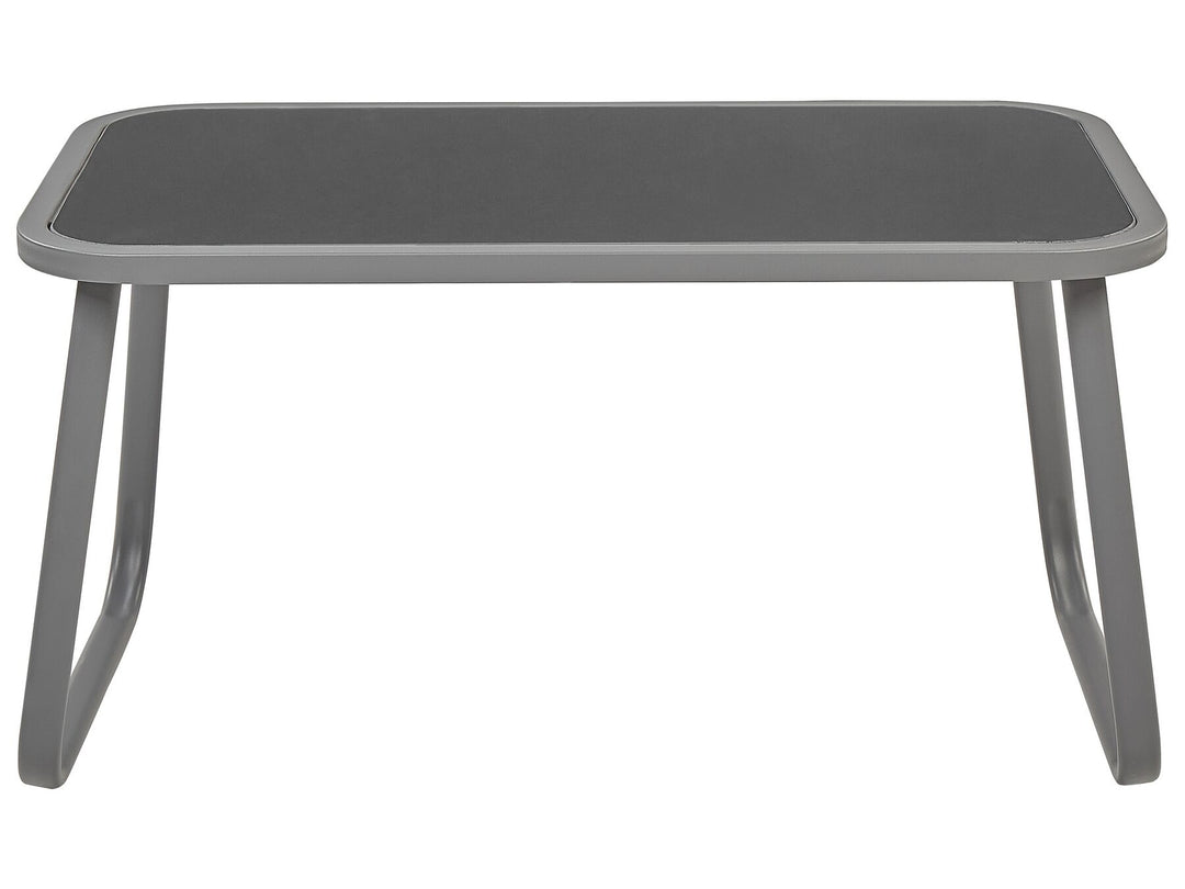 Barrea Garden Lounge Set with Table 4 Seater Metal Grey