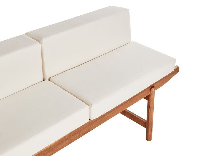 Giaveno Garden Lounge Set with Table 4 Seater Acacia Wood Off-White