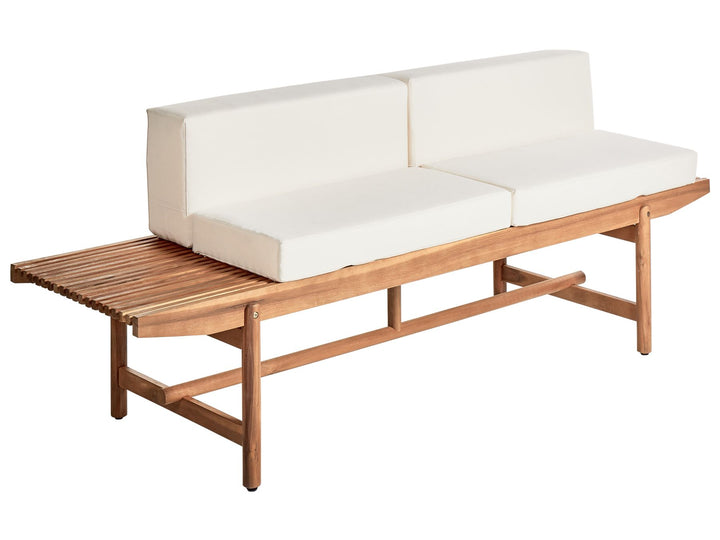 Giaveno Garden Lounge Set with Table 4 Seater Acacia Wood Off-White