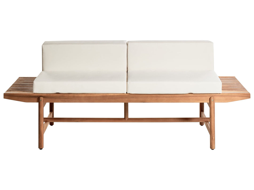 Giaveno Garden Lounge Set with Table 4 Seater Acacia Wood Off-White