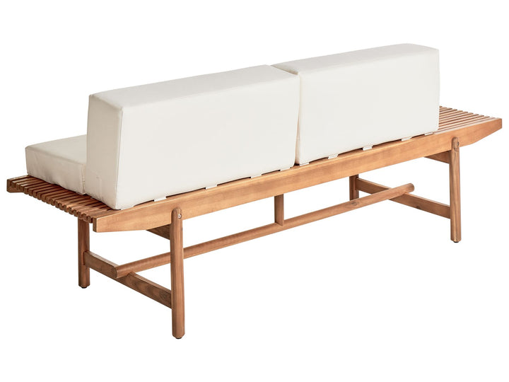 Giaveno Garden Lounge Set with Table 4 Seater Acacia Wood Off-White