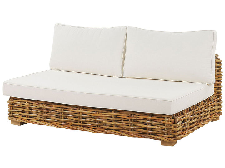 Varallo Garden Lounge Set with Table 4 Seater Left Hand Modular Rattan Natural