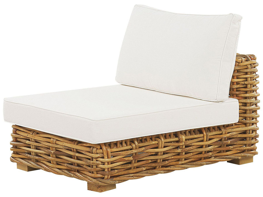 Varallo Garden Lounge Set with Table 4 Seater Left Hand Modular Rattan Natural