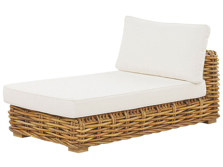 Varallo Garden Lounge Set with Table 4 Seater Left Hand Modular Rattan Natural