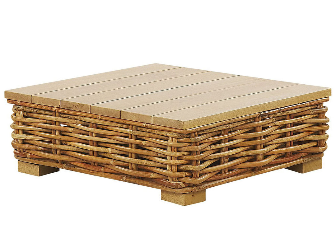 Varallo Garden Lounge Set with Table 4 Seater Left Hand Modular Rattan Natural