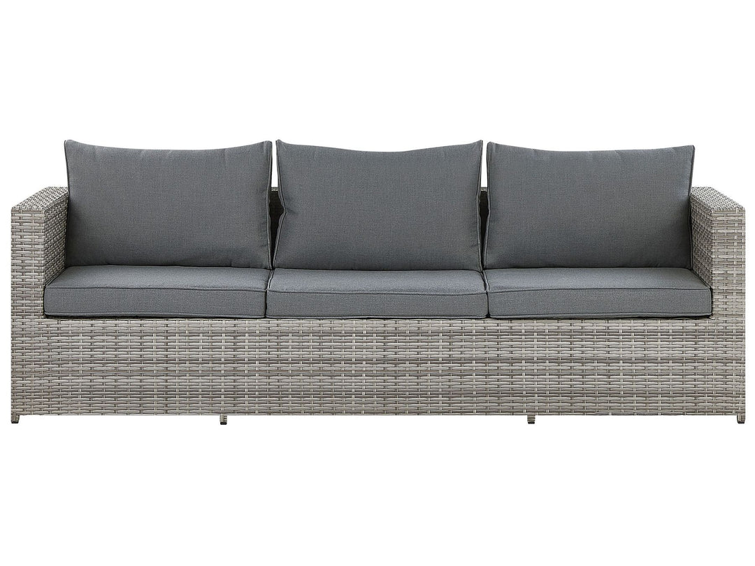 Sabbia Pe Garden Corner Sofa with Table 5 Seater Right Hand Modular Rattan Light Grey