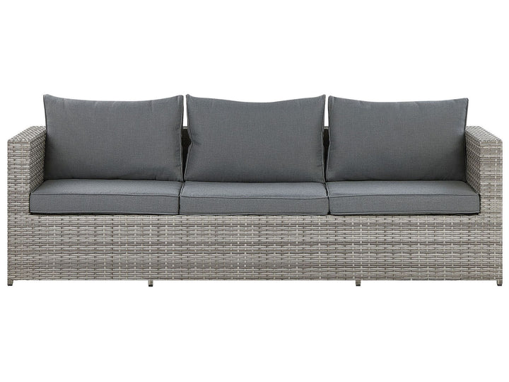 Sabbia Pe Garden Corner Sofa with Table 5 Seater Right Hand Modular Rattan Light Grey