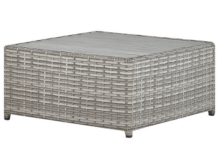 Sabbia Pe Garden Corner Sofa with Table 5 Seater Right Hand Modular Rattan Light Grey