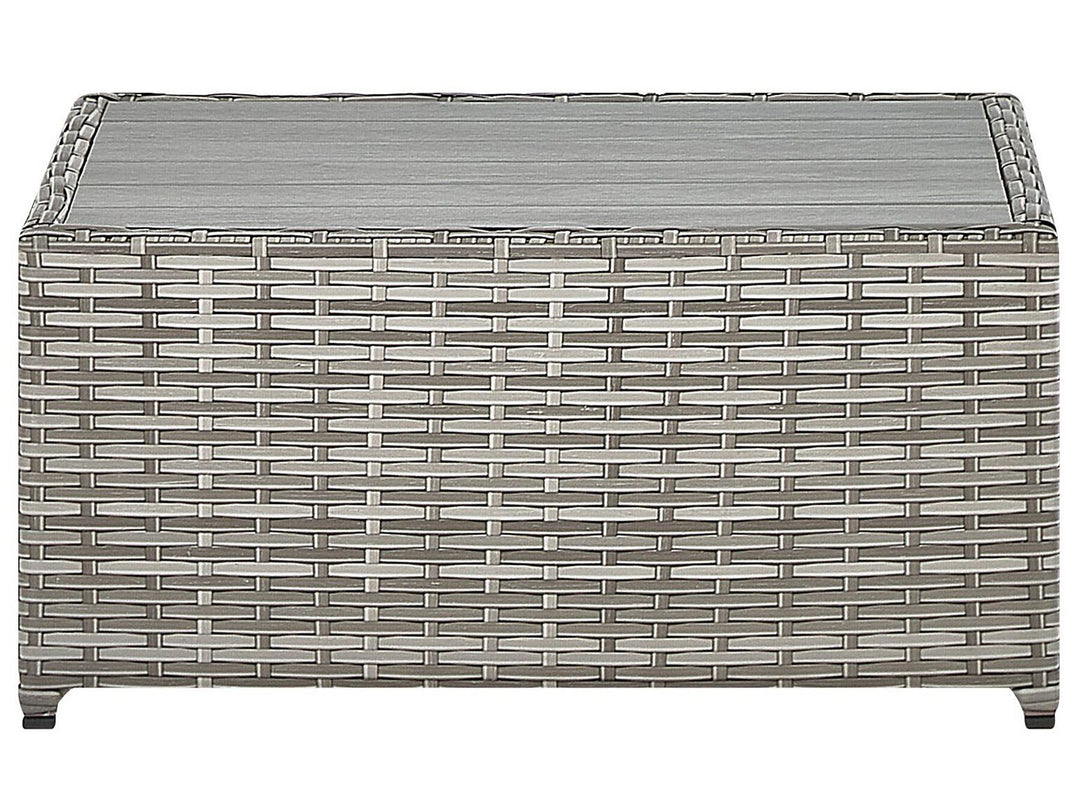 Sabbia Pe Garden Corner Sofa with Table 5 Seater Right Hand Modular Rattan Light Grey