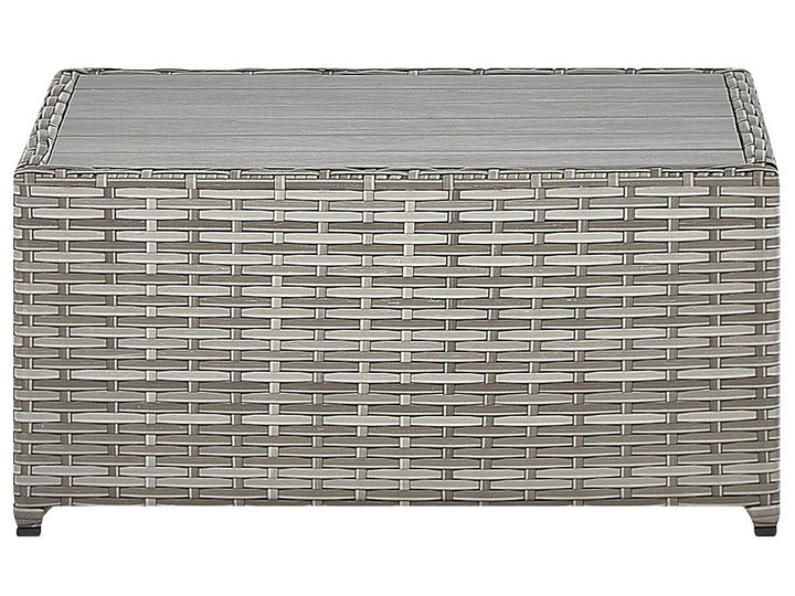 Sabbia Pe Garden Corner Sofa with Table 5 Seater Right Hand Modular Rattan Light Grey