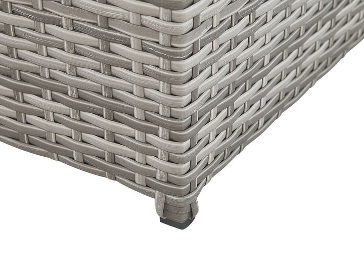Sabbia Pe Garden Corner Sofa with Table 5 Seater Right Hand Modular Rattan Light Grey
