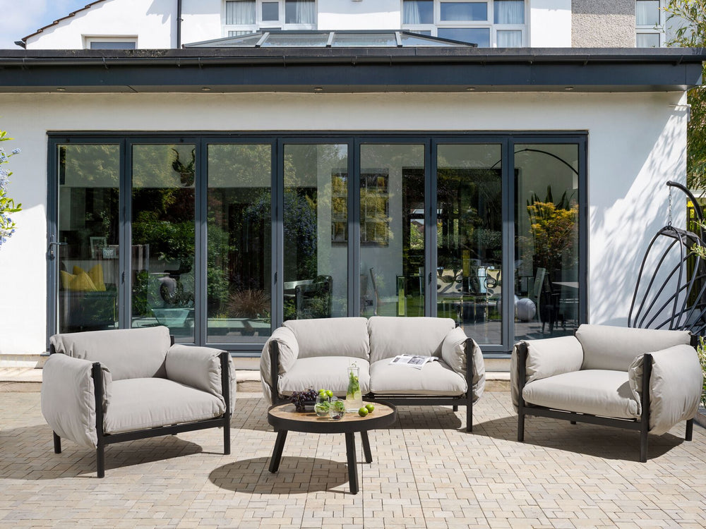 Esperia Garden Sofa Set 4 Seater Metal Grey