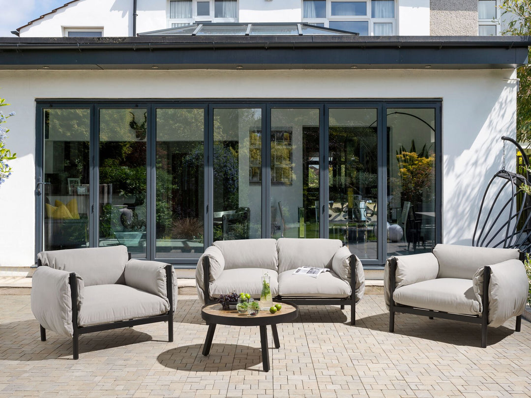 Esperia Garden Sofa Set 4 Seater Metal Grey