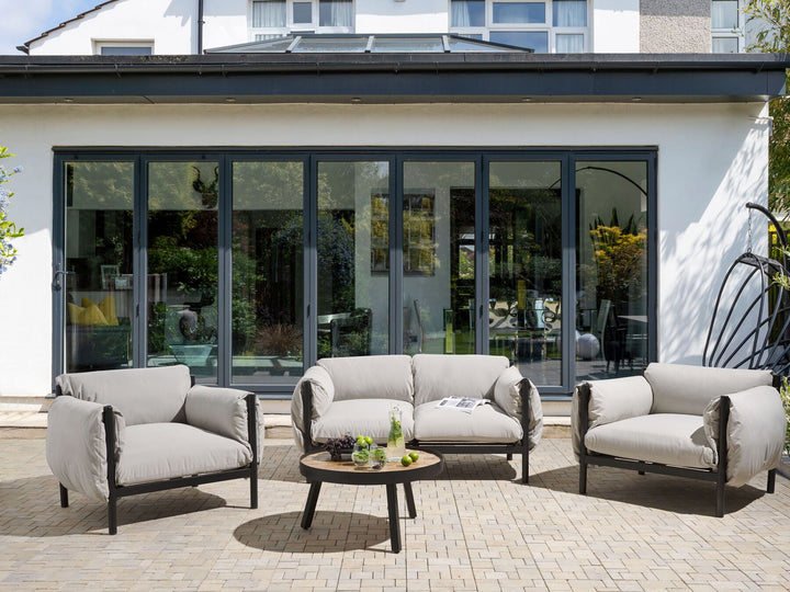 Esperia Garden Sofa Set 4 Seater Metal Grey