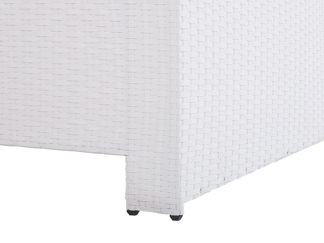 Marino Pe Garden Lounge Set with Table 4 Seater Rattan White