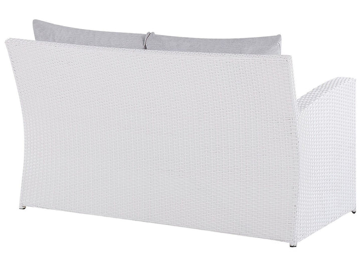 Marino Pe Garden Lounge Set with Table 4 Seater Rattan White