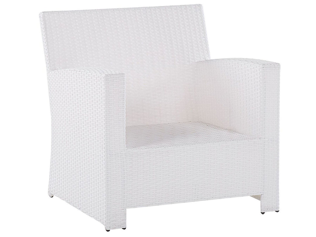 Marino Pe Garden Lounge Set with Table 4 Seater Rattan White