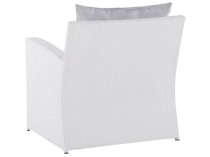 Marino Pe Garden Lounge Set with Table 4 Seater Rattan White