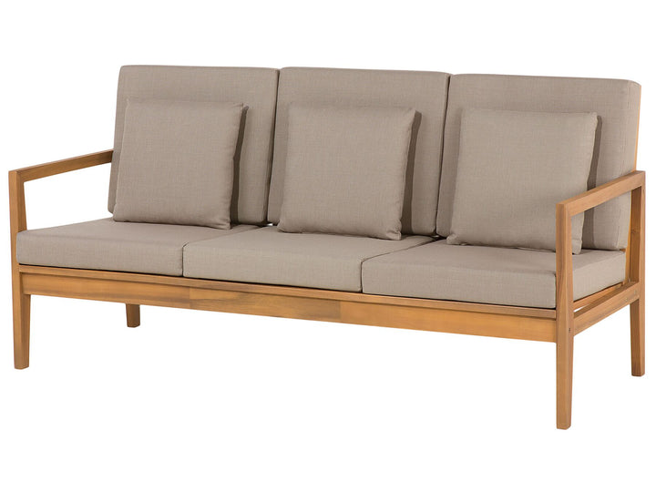 Pataja Garden Lounge Set with Table 7 Seater Certified Acacia Wood Light Brown
