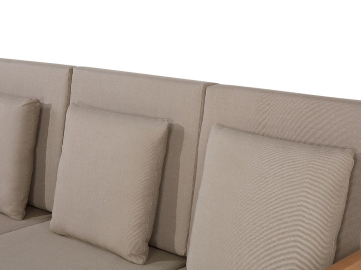 Pataja Garden Lounge Set with Table 7 Seater Certified Acacia Wood Light Brown